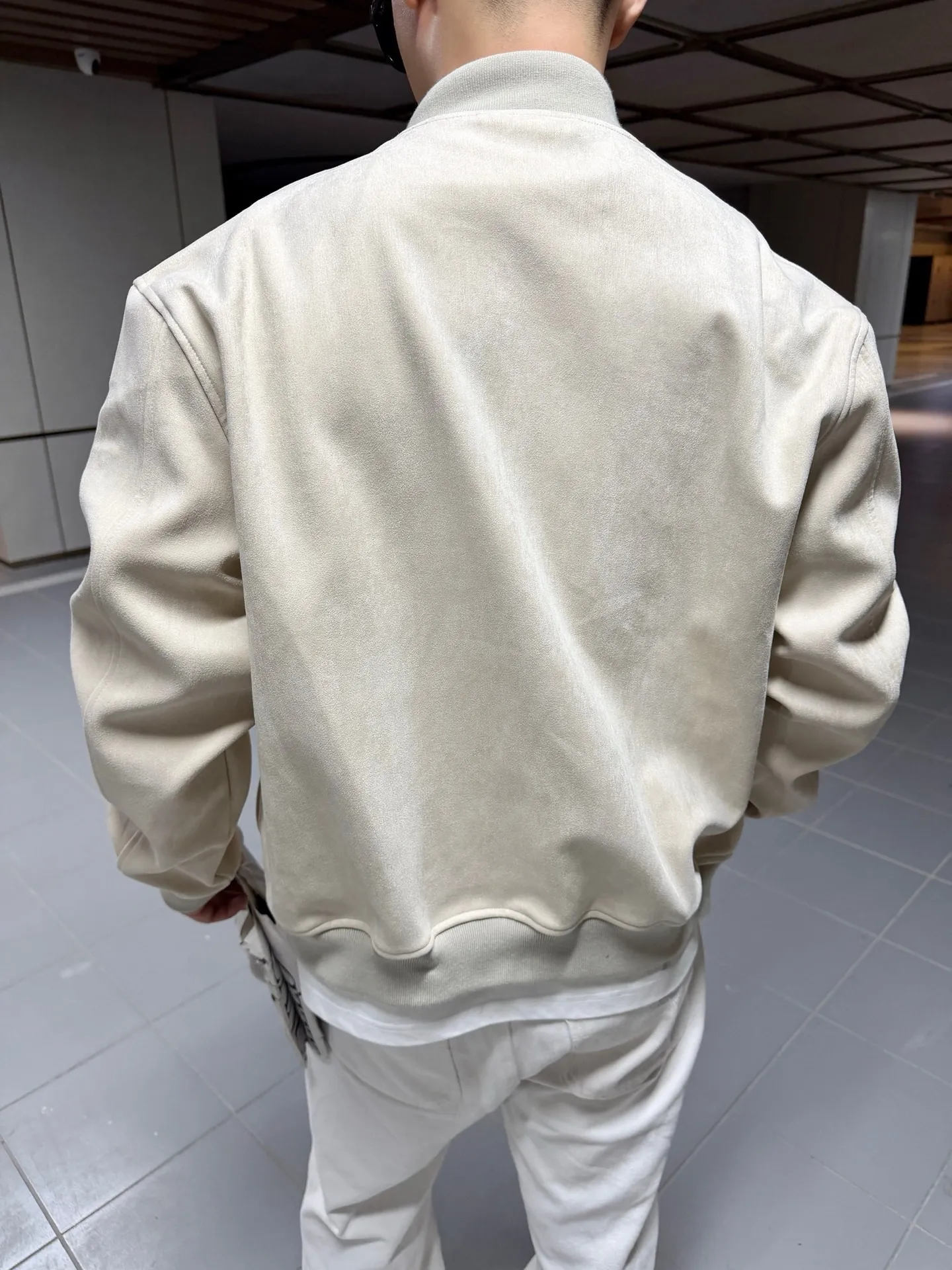 Louis Vuitton Suede Embroidered Logo Jacket Jacket